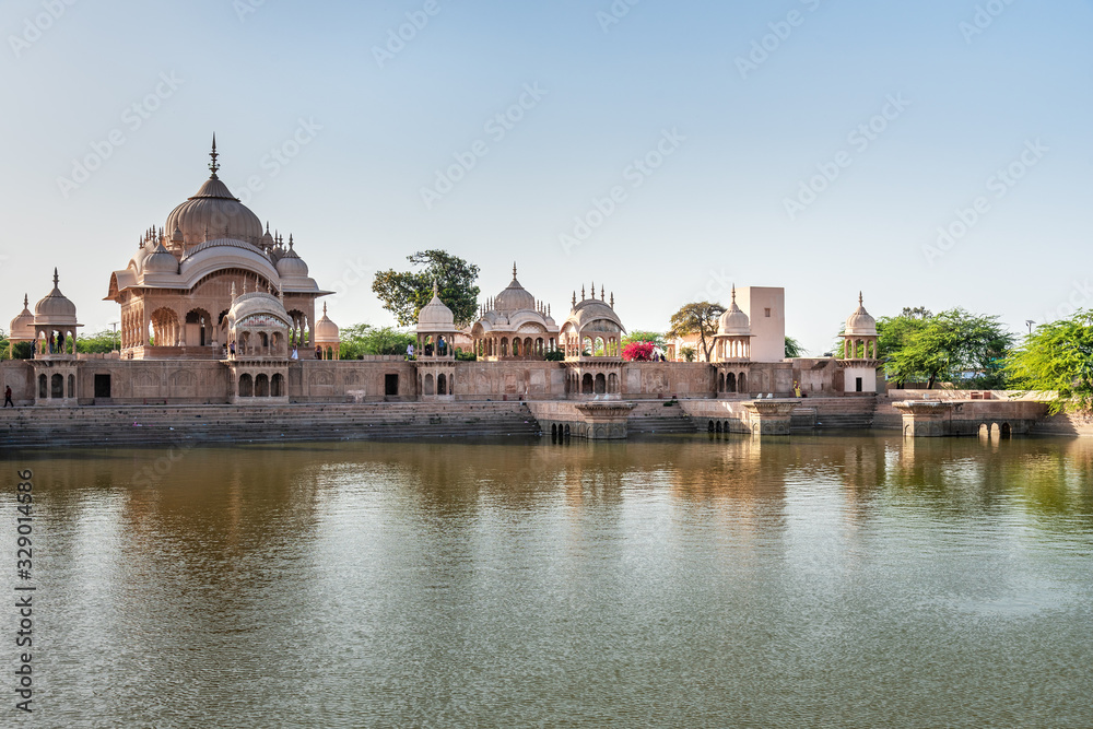 Kusum Sarovar on the holy Govardhan Hill. India