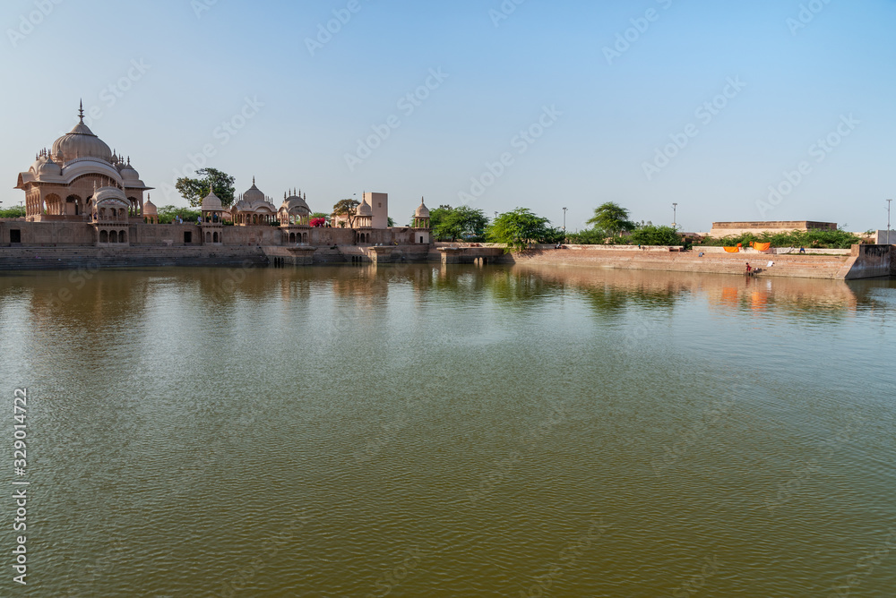 Kusum Sarovar on the holy Govardhan Hill. India Kusum Sarovar on the holy Govardhan Hill. India