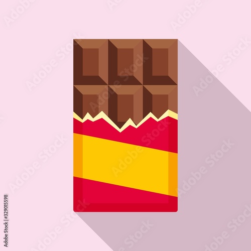 Swiss chocolate icon. Flat illustration of swiss chocolate vector icon for web design