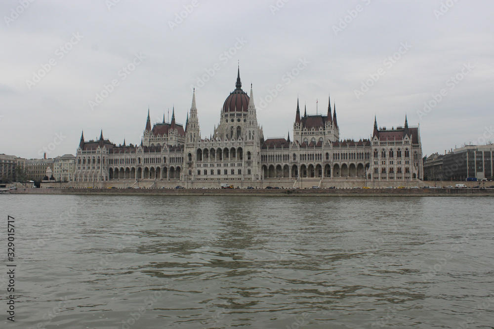Naklejka premium Budapest, Hungary - October 08, 2014: View of Budapest from the river