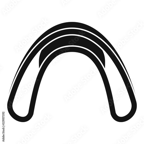 Mouth guard icon. Simple illustration of mouth guard vector icon for web design isolated on white background