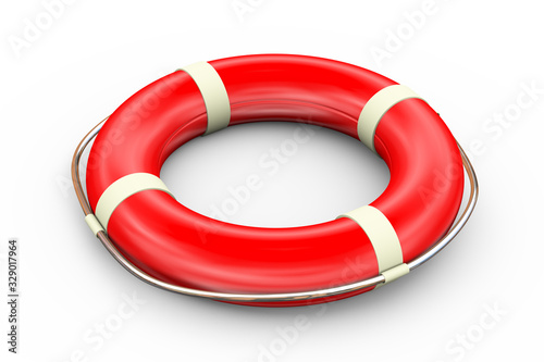 3d render of life preserver lifebuoy ring © asfianasir