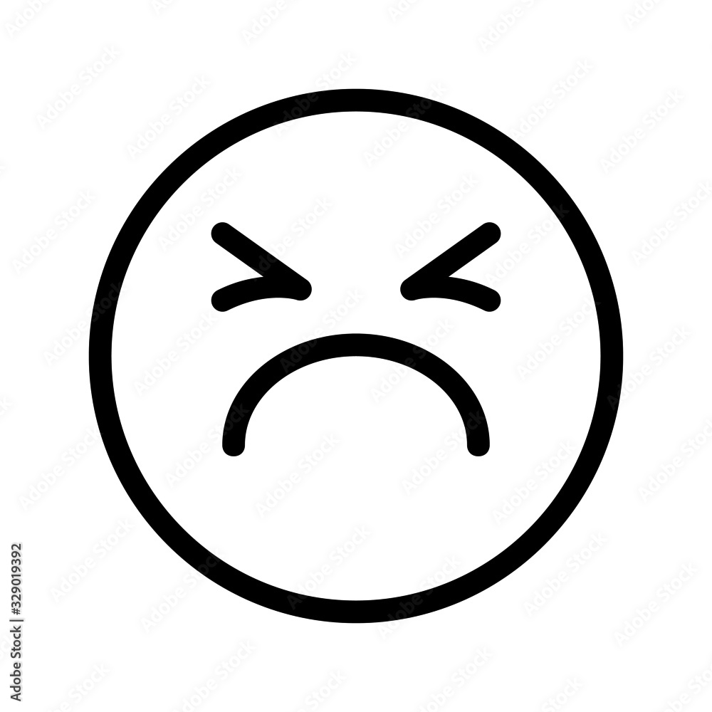 pouting expression icon with outline style. Suitable for website design, logo, app and ui. pouting expression icon with outline style. Suitable for website design, logo, app and ui.
