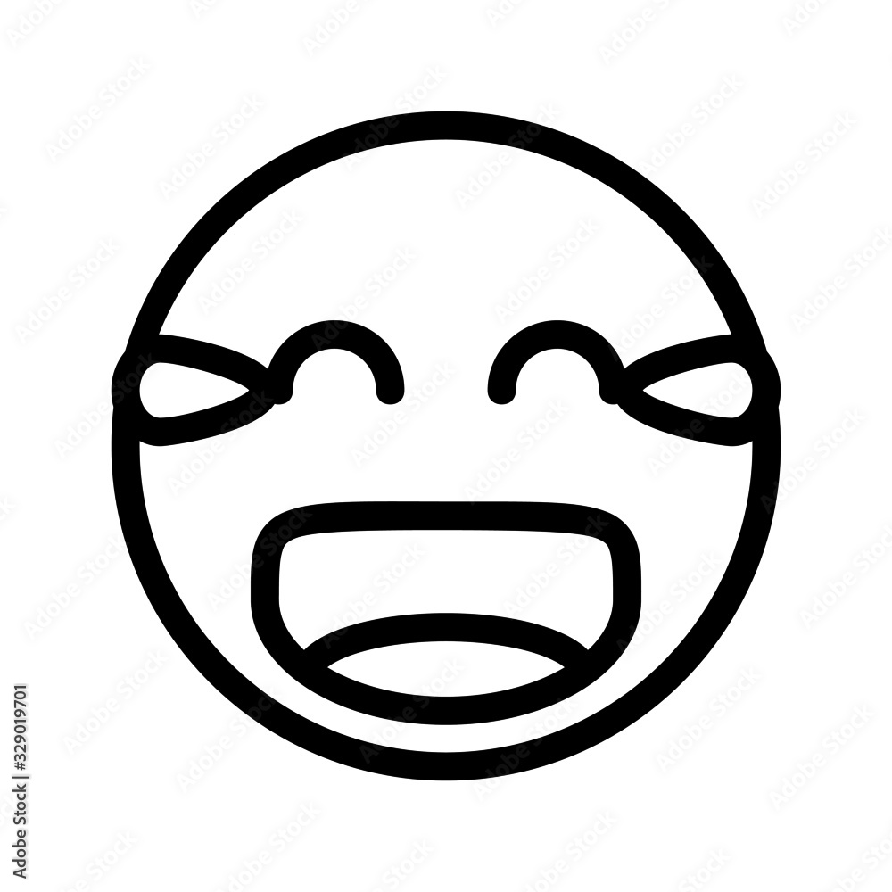 joyous expression icon with outline style. Suitable for website design, logo, app and ui. joyous expression icon with outline style. Suitable for website design, logo, app and ui.