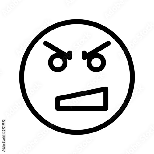 upset expression icon with outline style. Suitable for website design, logo, app and ui.