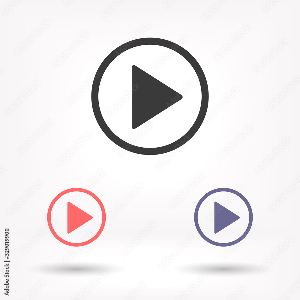 Play vector icon , lorem ipsum Flat design Play vector icon , lorem ipsum Flat design