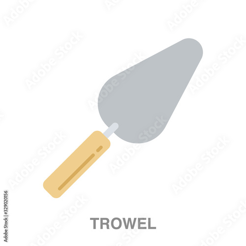 trowel flat icon on white transparent background. You can be used black ant icon for several purposes.	