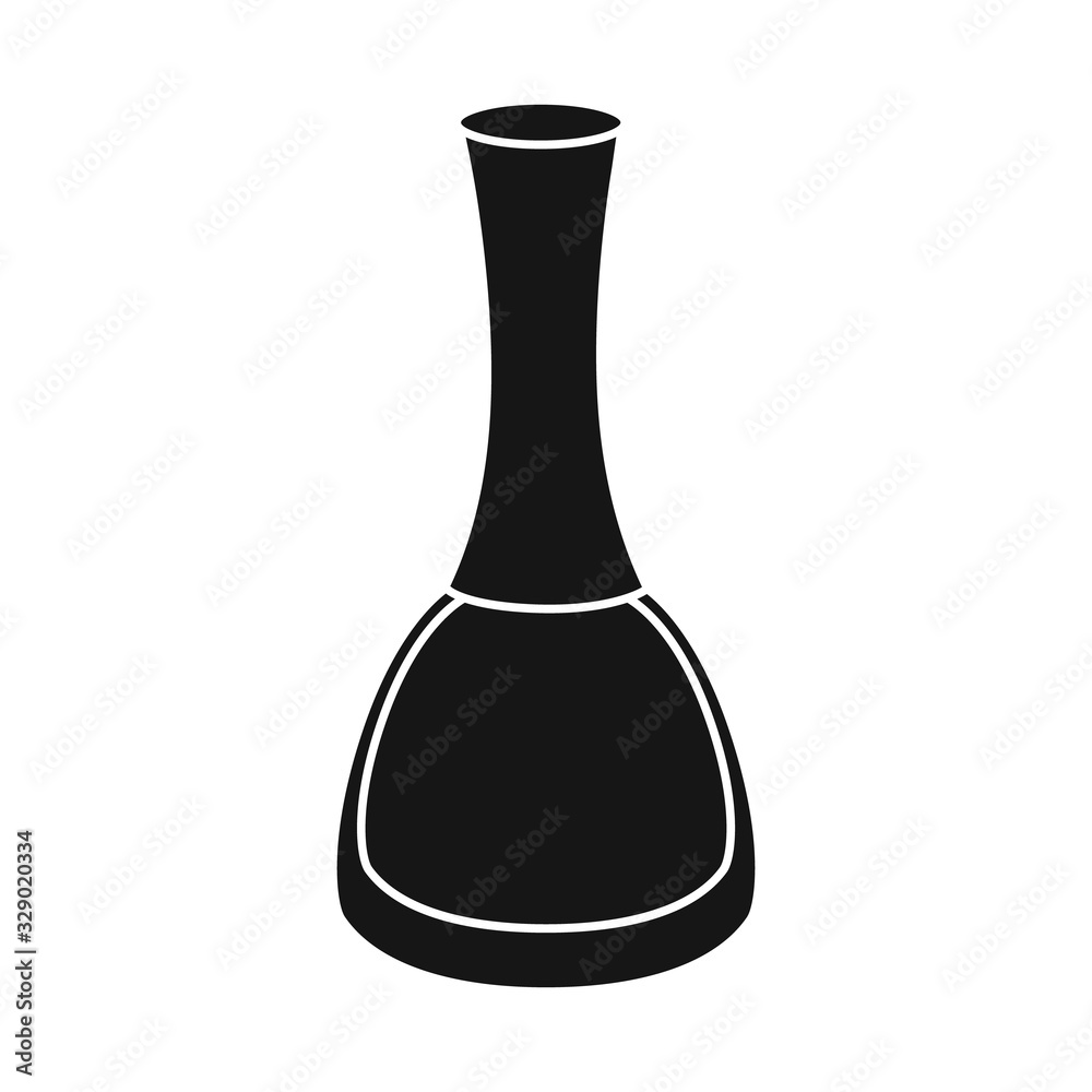 Isolated object of lacquer and bottle icon. Graphic of lacquer and polish stock symbol for web. Isolated object of lacquer and bottle icon. Graphic of lacquer and polish stock symbol for web.