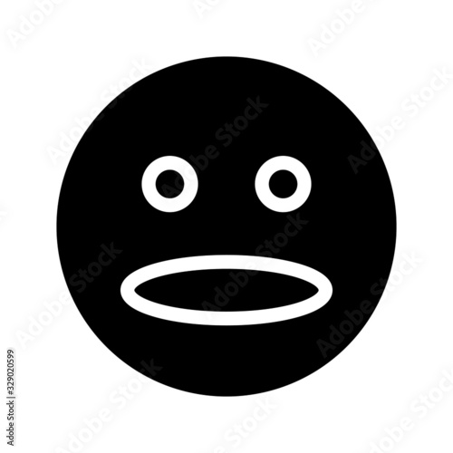 daydreaming expression icon with glyph style. Suitable for website design, logo, app and ui.