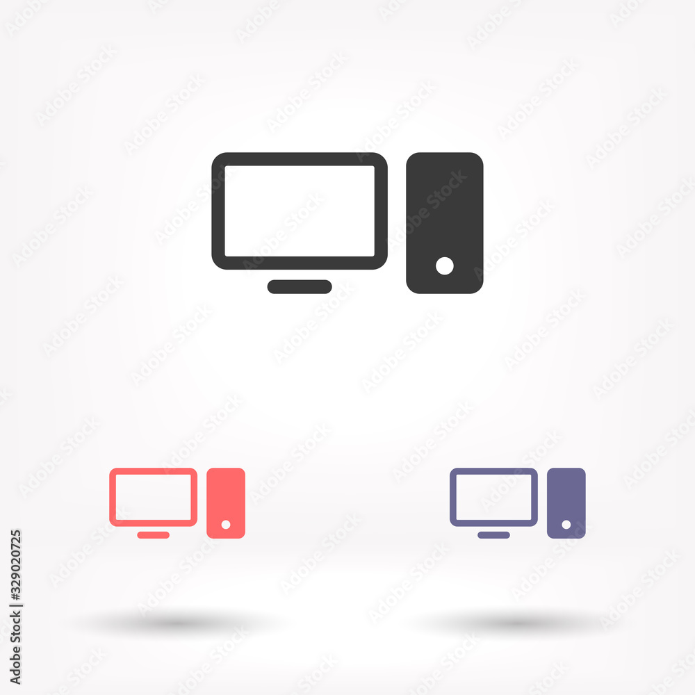 Computer vector icon , lorem ipsum Flat design Computer vector icon , lorem ipsum Flat design