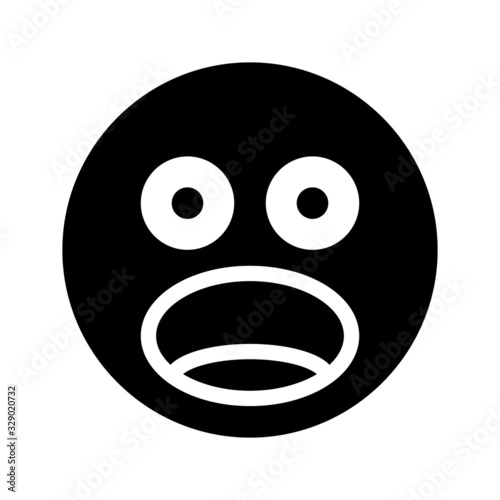 amazement expression icon with glyph style. Suitable for website design, logo, app and ui.