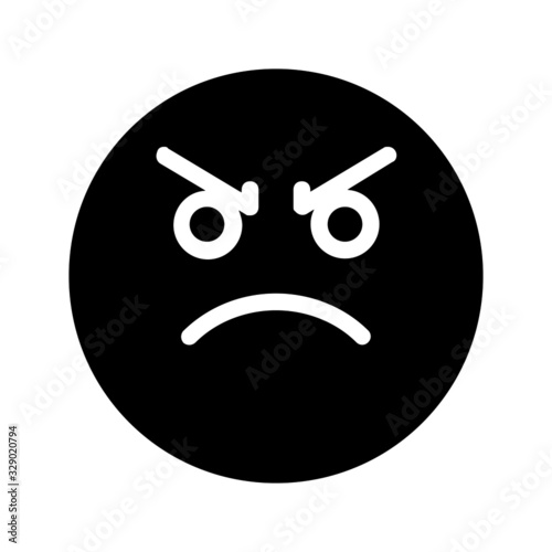 angry icon icon with a glyph style. Suitable for website design, logos, applications and UI.