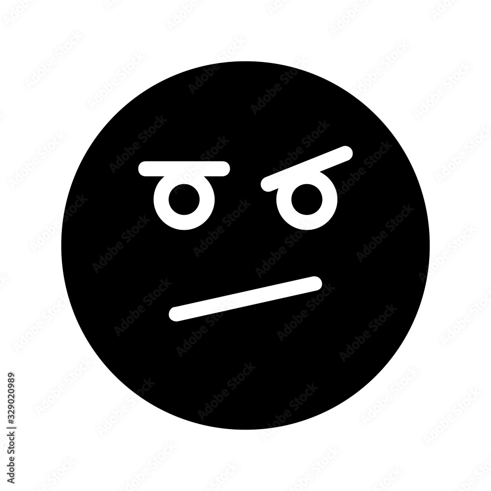 curious expression icon with glyph style. Suitable for website design, logo, app and ui.