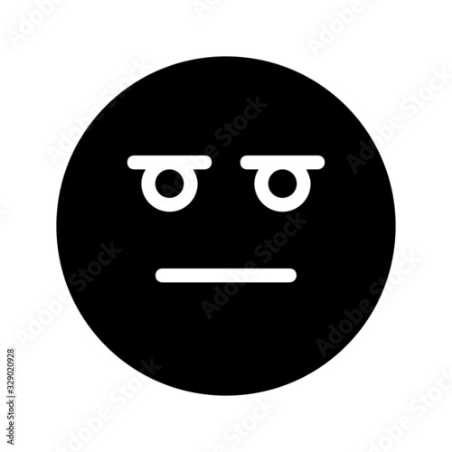 disturbed expression icon with glyph style. Suitable for website design, logo, app and ui.