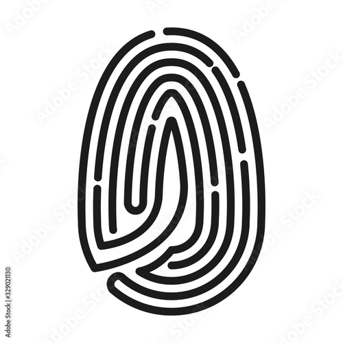 Fingerprint vector icon.Black vector icon isolated on white background fingerprint .