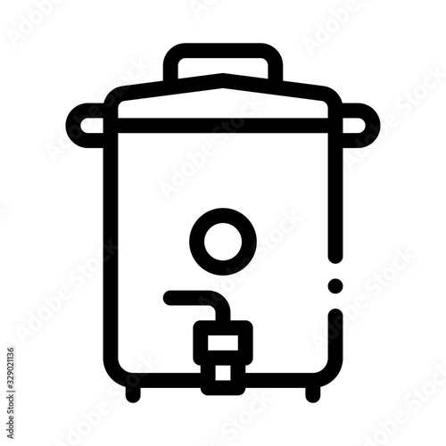 Brewing Equipment Icon Vector. Outline Brewing Equipment Sign. Isolated Contour Symbol Illustration