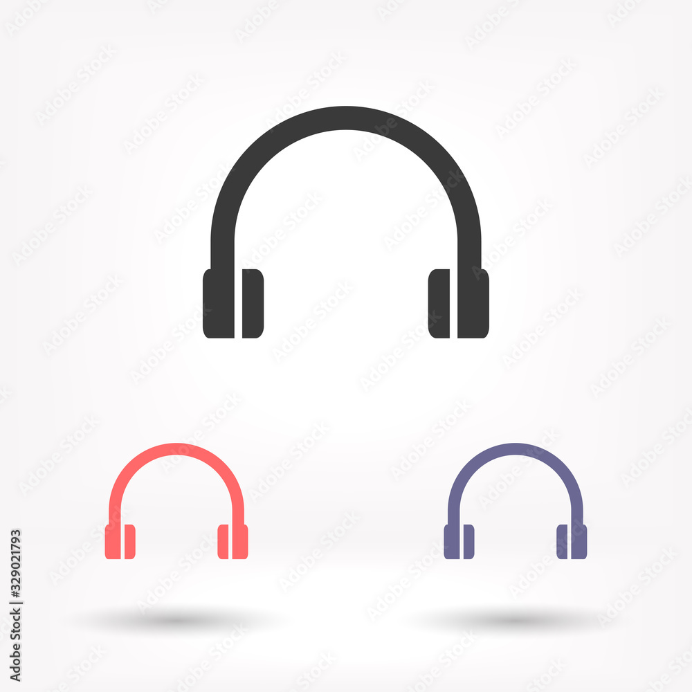 Headphones vector icon , lorem ipsum Flat design Headphones vector icon , lorem ipsum Flat design