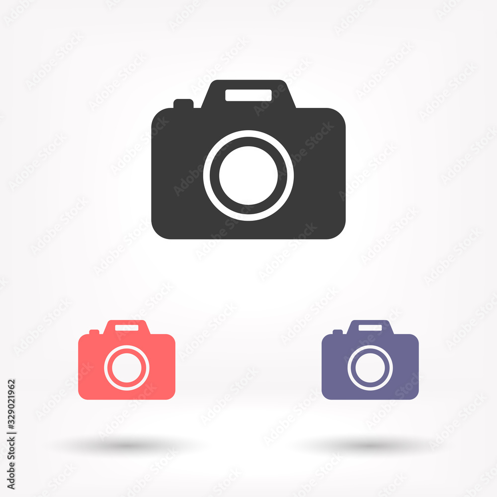 Camera vector icon , lorem ipsum Flat design