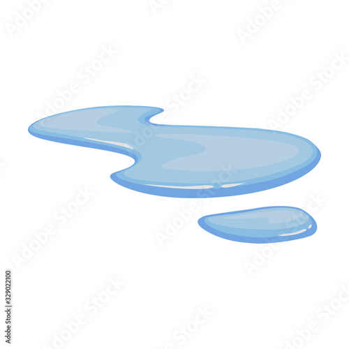 Water puddle vector icon.Cartoon vector icon isolated on white background water puddle.