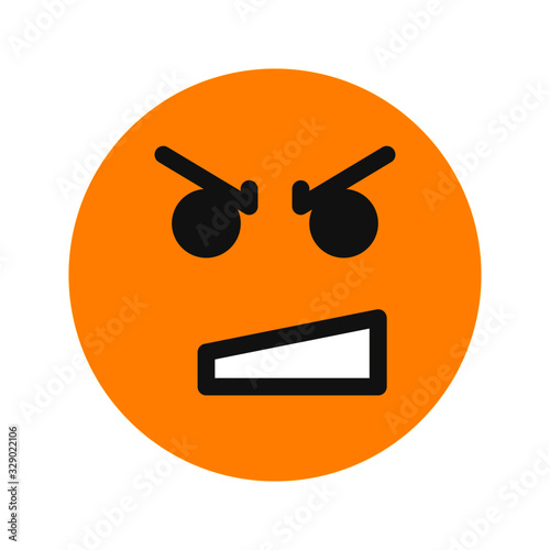 upset expression icon with flat style. Suitable for website design, logo, app and ui.