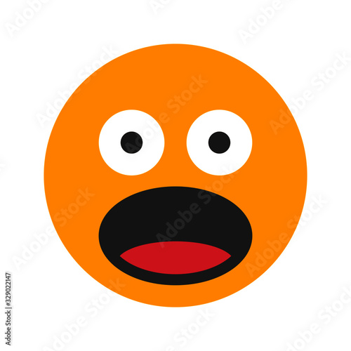 amazement expression icon with flat style. Suitable for website design, logo, app and ui.