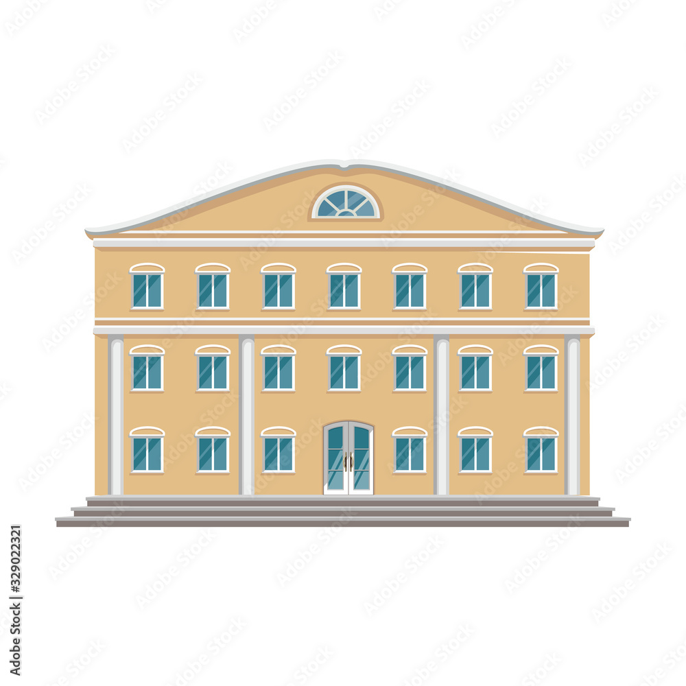 Building of government vector icon.Cartoon vector icon isolated on white background building of government .