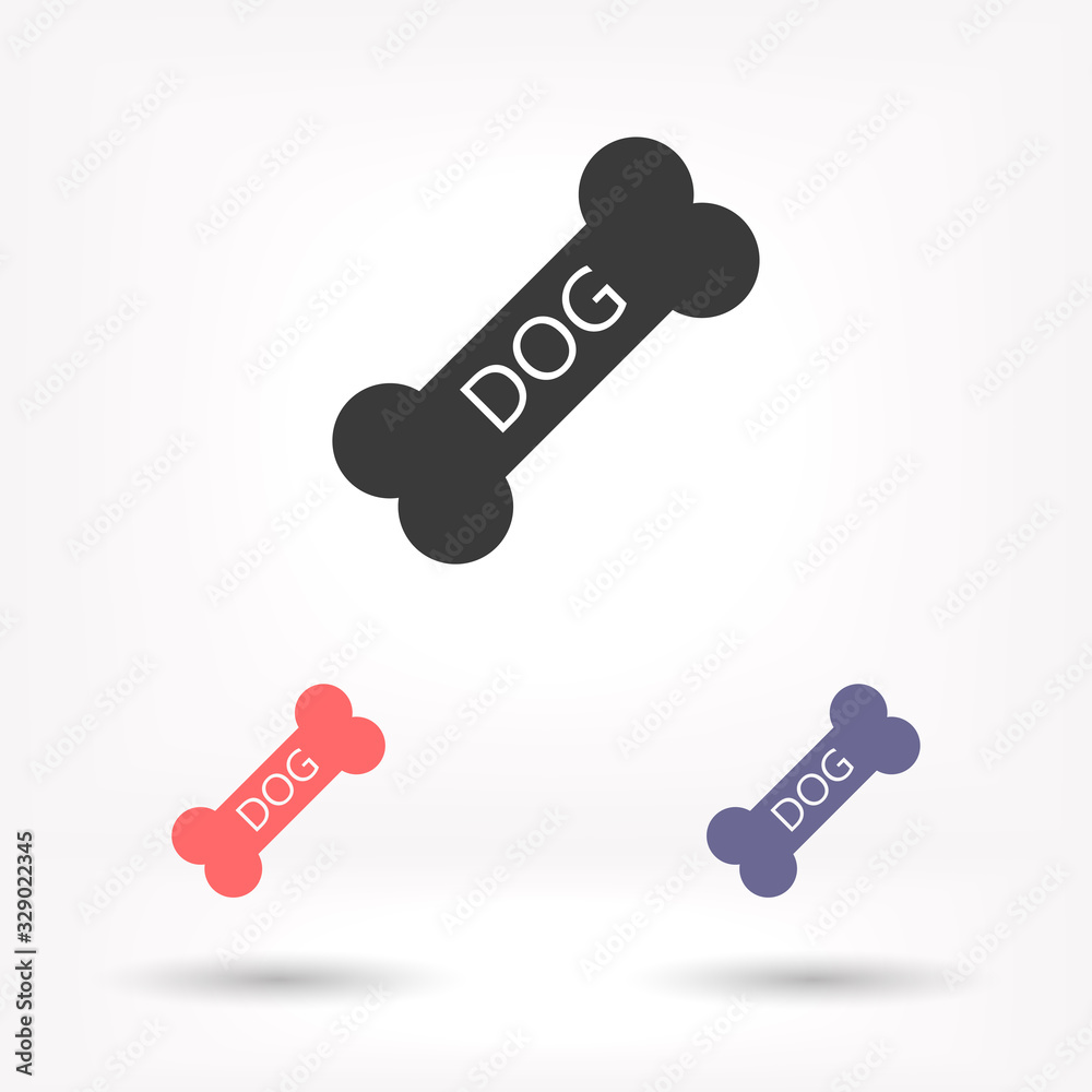 Dog bone vector icon , lorem ipsum Flat design Dog bone vector icon , lorem ipsum Flat design