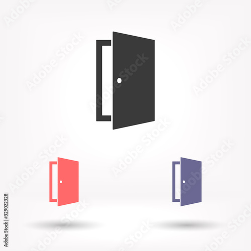 Door vector icon , lorem ipsum Flat design