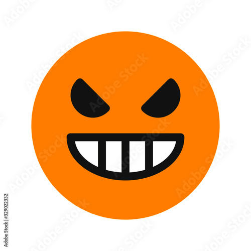 vicious expression icon with flat style. Suitable for website design, logo, app and ui.