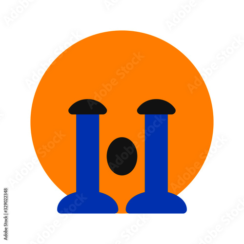cry expression icon with flat style. Suitable for website design, logo, app and ui.