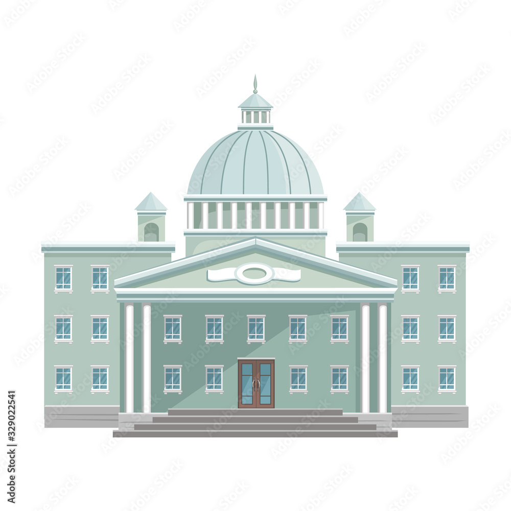 Building of government vector icon.Cartoon vector icon isolated on white background building of government .