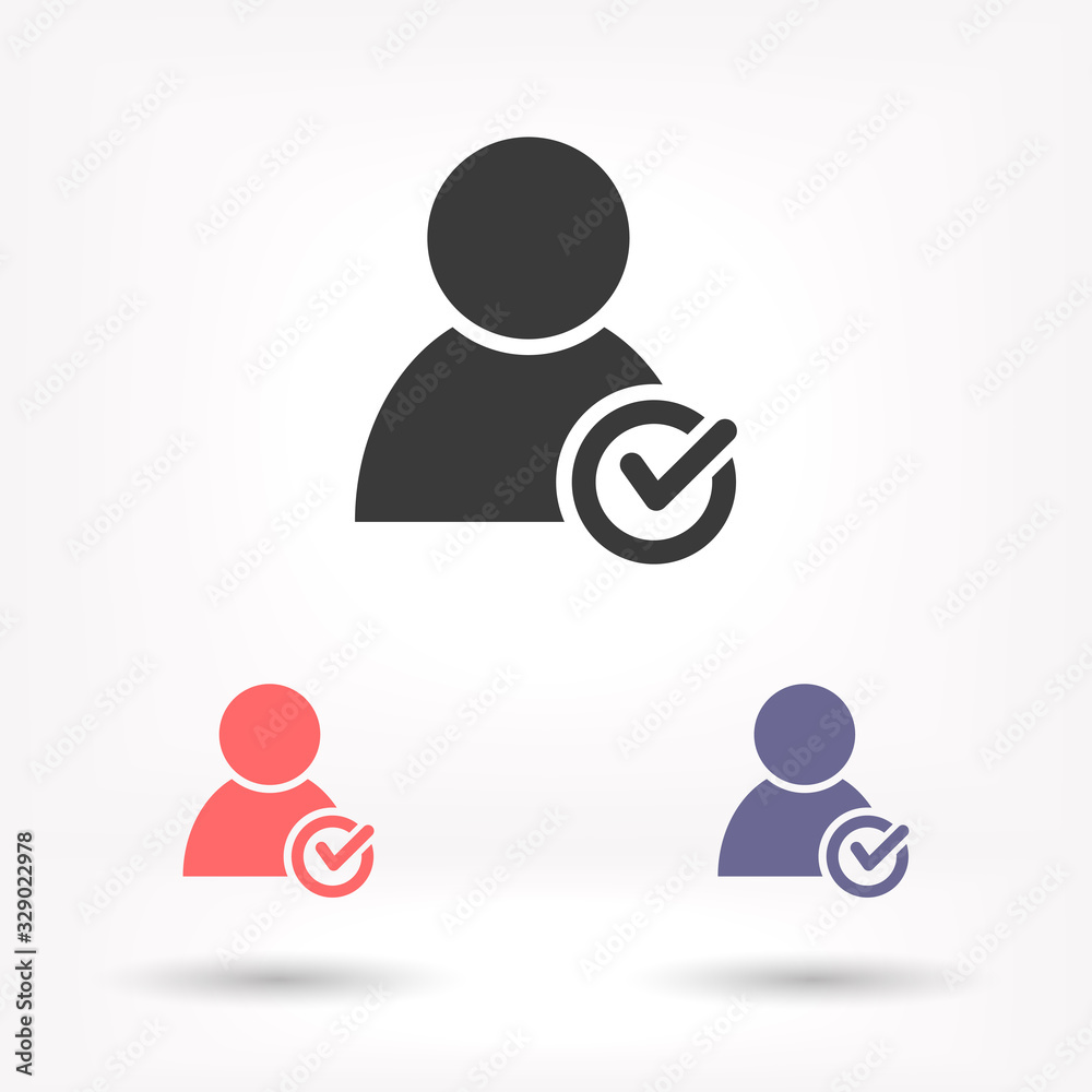 People tick vector icon , lorem ipsum Flat design People tick vector icon , lorem ipsum Flat design