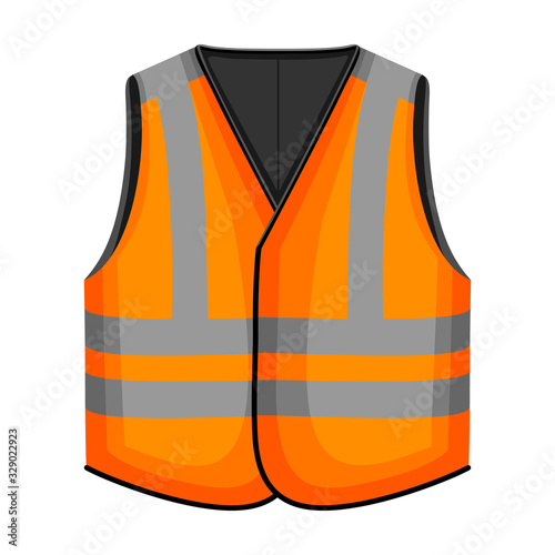Safety vest vector icon.Cartoon vector icon isolated on white background safety vest.