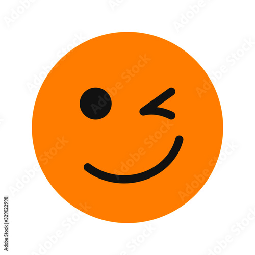 winking expression icon with glyph style. Suitable for website design, logo, app and ui.