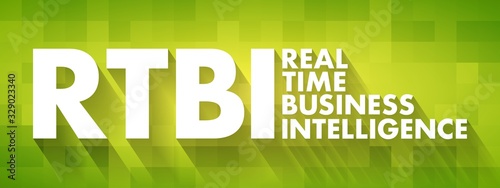 RTBI - Real Time Business Intelligence acronym, business concept background