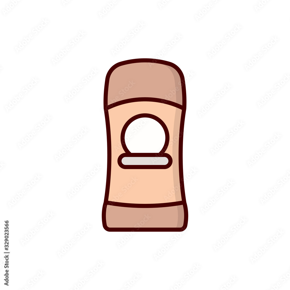 Deodorant Vector Filled Outline Icon style illustration. Deodorant Vector Filled Outline Icon style illustration.