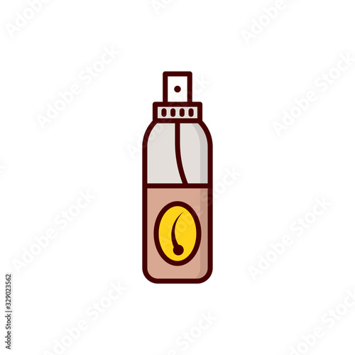 Hair Tonic Vector Filled Outline Icon  style illustration.