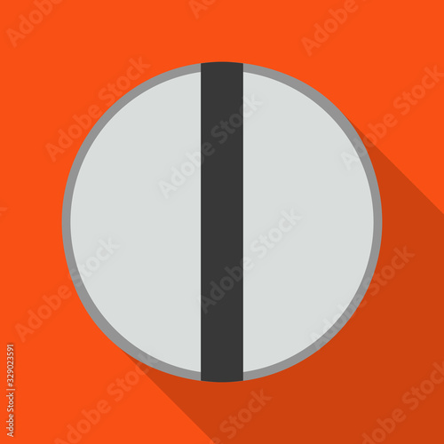 Fastener head vector icon.Flat vector icon isolated on white background fastener head.