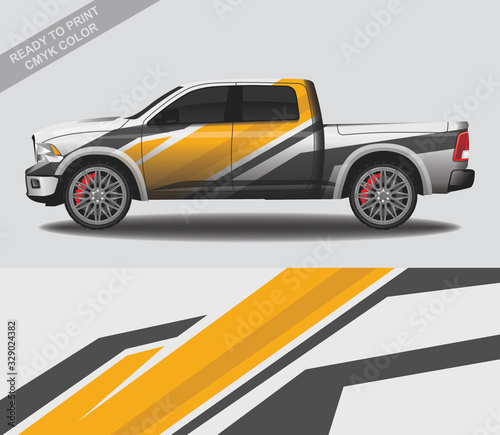 Car wrap decal design vector, custom livery race rally car vehicle sticker and tinting.