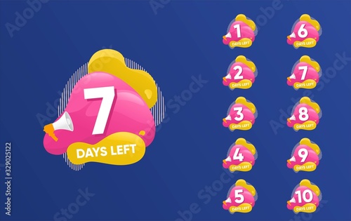 Number days left countdown vector illustration template, can be use for promotion, sale, landing page, template, ui, web, mobile app, poster, banner, flyer