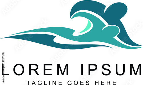 swimming logo template