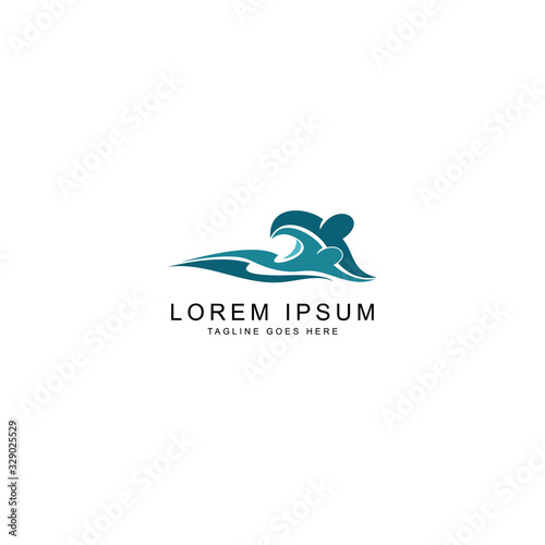swimming logo template