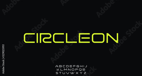 circleon, futuristic modern industrial font vector typeface