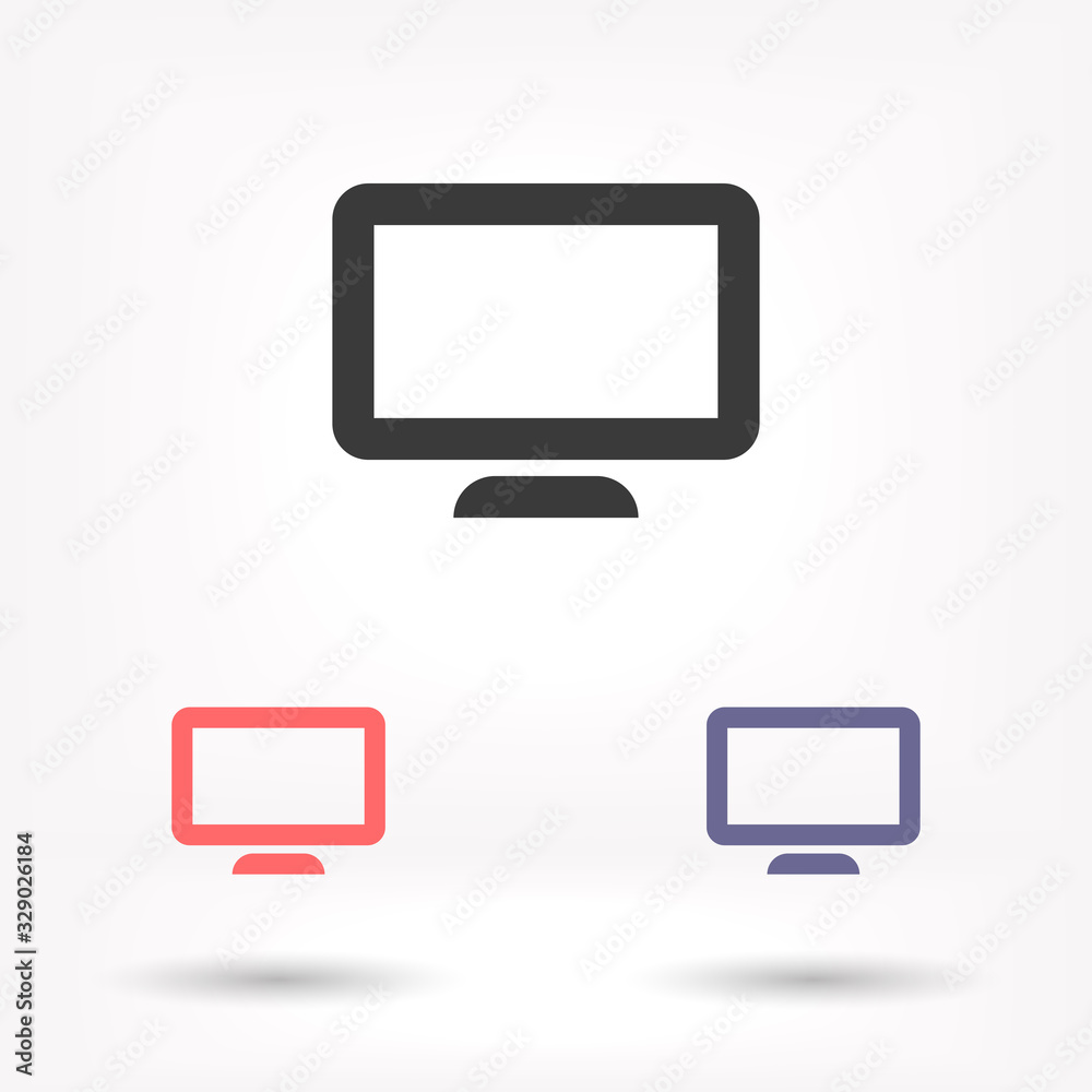 Monitor vector icon , lorem ipsum Flat design Monitor vector icon , lorem ipsum Flat design