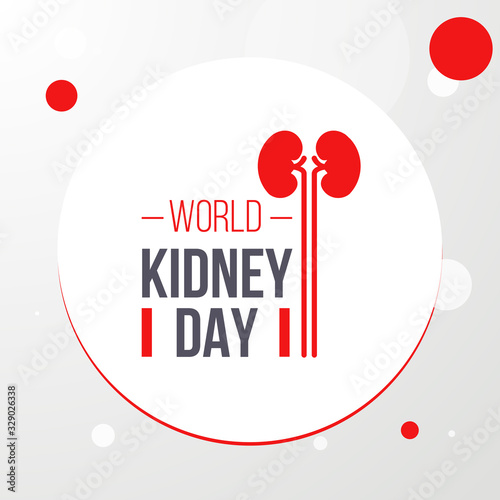 Illustration of world kidney day concept poster, banner, background. The national kidney month vector illustration. Abstract illustration for prevention of kidney diseases. Urogenital system. 