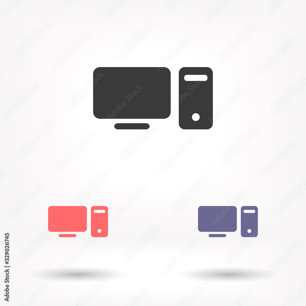 Computer vector icon , lorem ipsum Flat design Computer vector icon , lorem ipsum Flat design