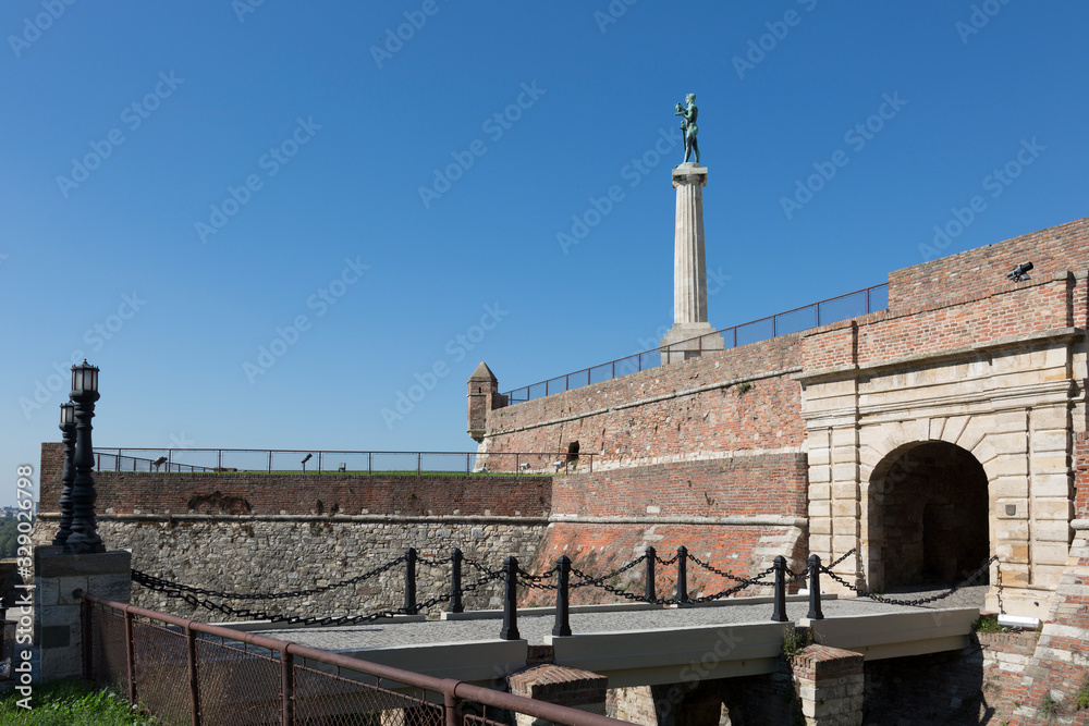 Gate at Belgrade Fortress, the core and the oldest section of the urban area of Belgrade, Serbia.