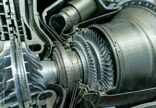 3d printer model of gas-turbine auxiliary power unit.