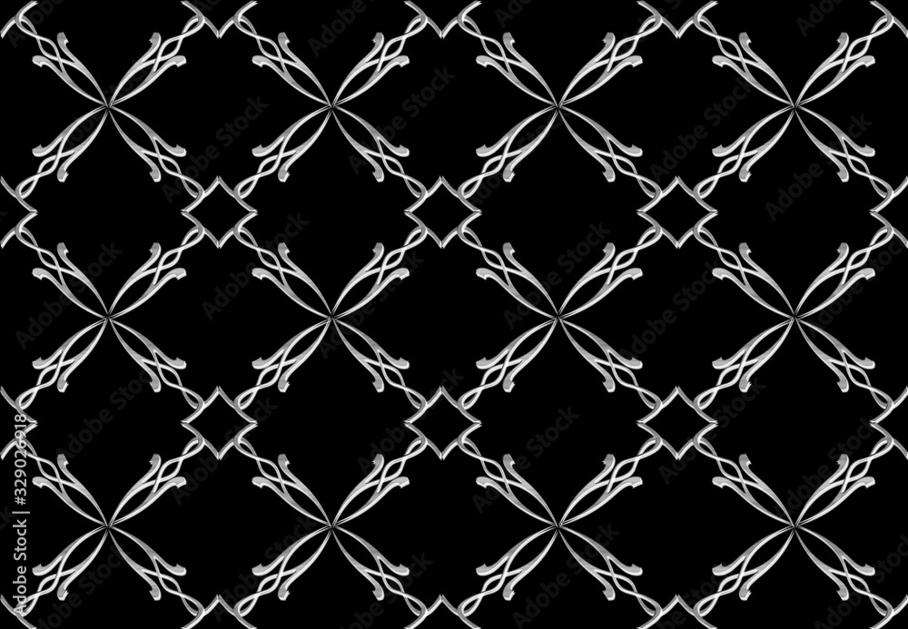 Fototapeta premium Seamless pattern design with floral background elements, beautiful ornaments