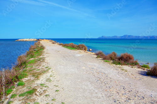coastal path between sea water 